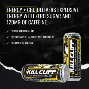 Kill Cliff ENERGY + CBD Joe Rogan's Spicy Pineapple - 12PK - Kill Cliff