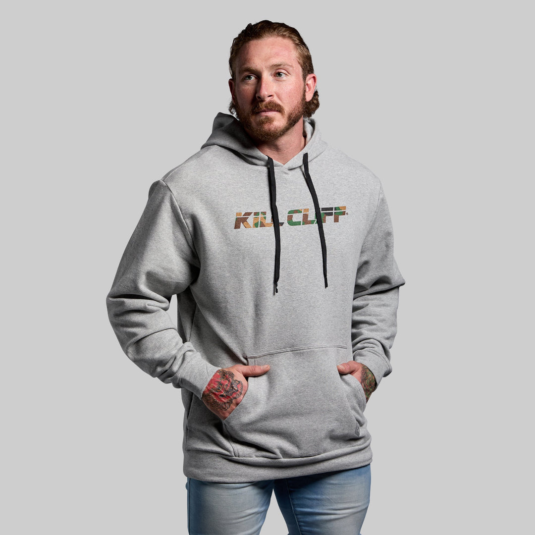 Kill Cliff Hoodie (Heather Grey-Horizontal Camo) - Kill Cliff