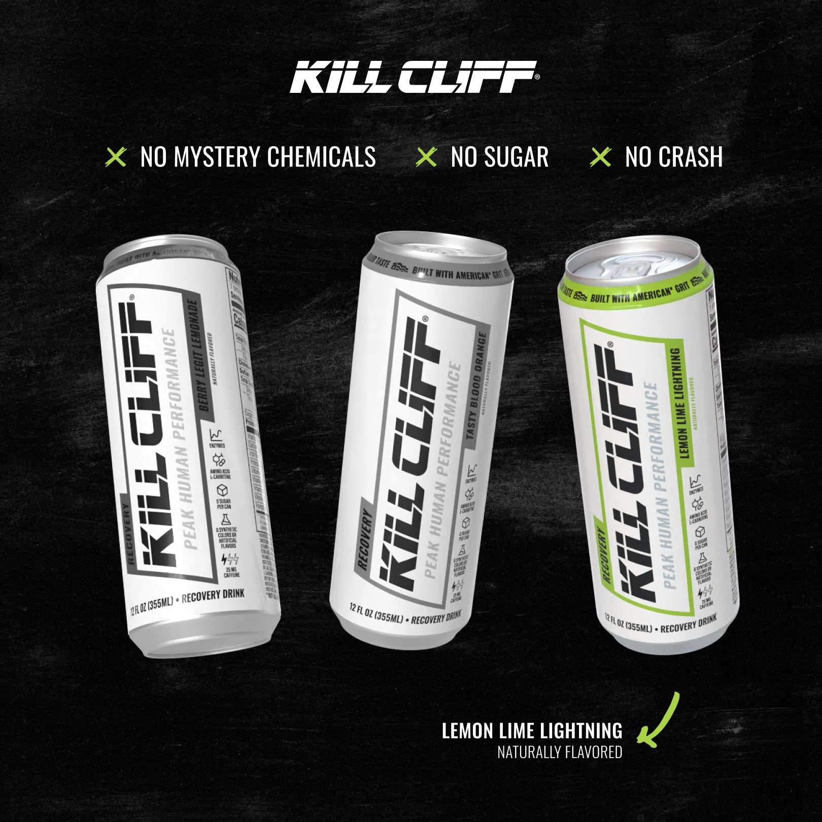 Lemon Lime Lightning Recovery Drink | Kill Cliff