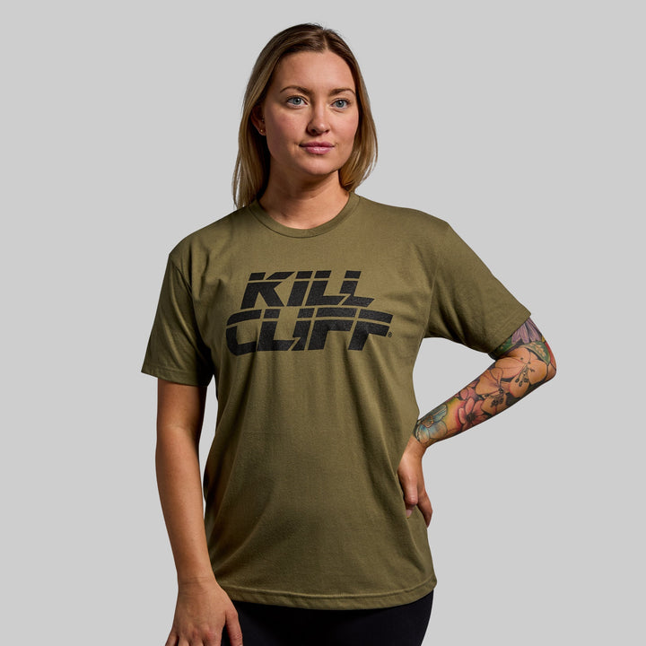 Kill Cliff Tee (Military Green-Stacked) - Kill Cliff