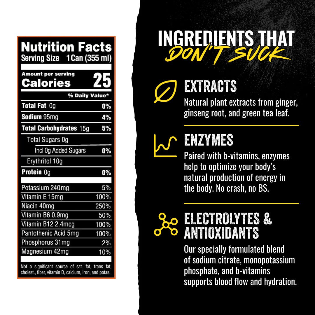 IGNITE Smashing Citrus Best Energy Drink with Caffeine & No Creatine Kill Cliff