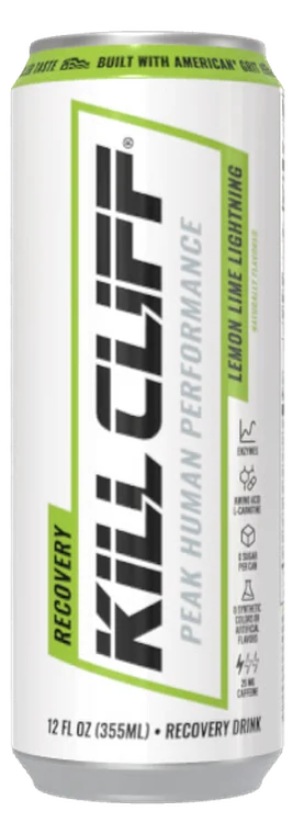 Kill Cliff Lemon Lime Lightning can, rotating